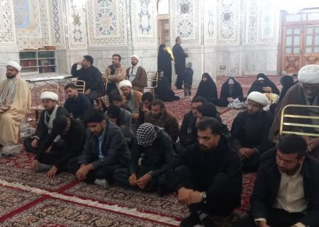 مراسم عزاداری اساتید و طلاب مدرسه علمیه دارالولایه زابل به مناسبت شهادت امام موسی ابن جعفر(ع) در حرم مطهر امام رضا(ع) برگزار گردید.